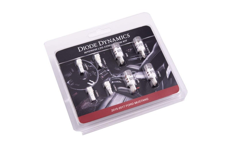 Diode Dynamics Cool White LED interior bulb pack compatible with Ford Mustang 2015-2017, Stage 1 - Image 1
